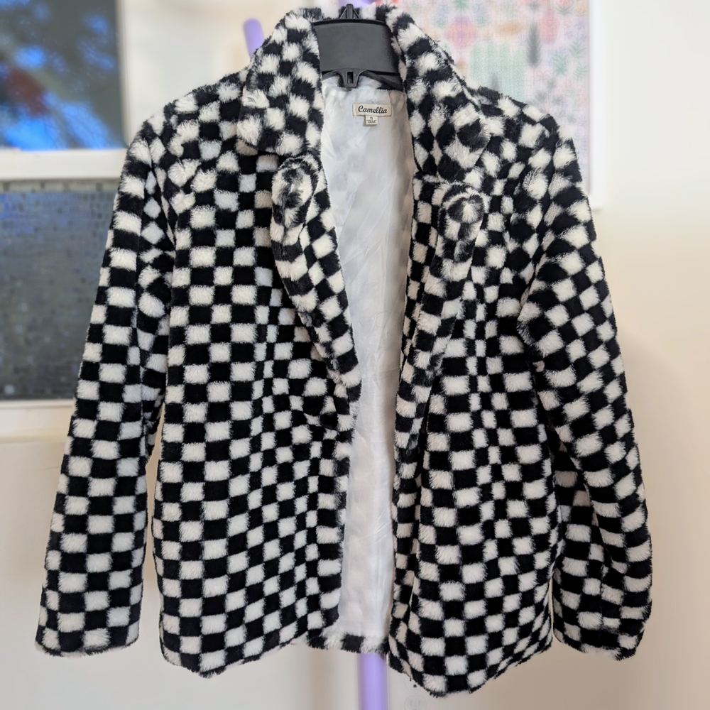Black and White Checkered Jacket